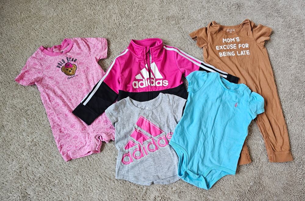 Girls 12Months clothing bundle of 5 pieces- Ralph lauren, adidas, okie dokie